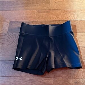 Under Armour Black Women's Athletic Bike Shorts with Logo Waistband